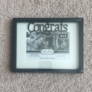 Special Moments Congrats Black Photo Frame
